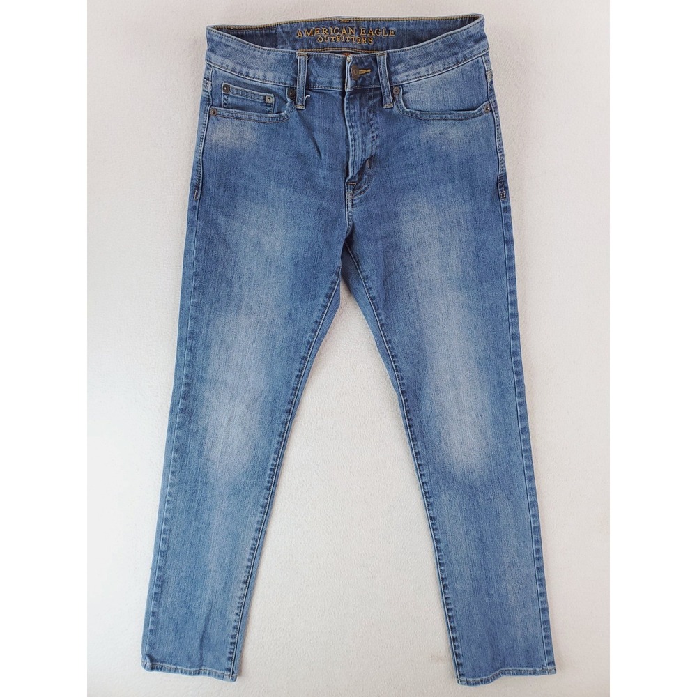 American Eagle Jeans Men 28x30 Blue Slim Tapered Extreme Flex Stretch Denim Pant